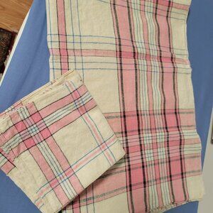 Small PInk Linen Tablecloth with Matching napkins